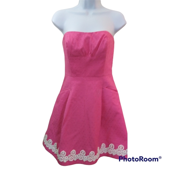 Lilly Pulitzer Pink Strapless Dress